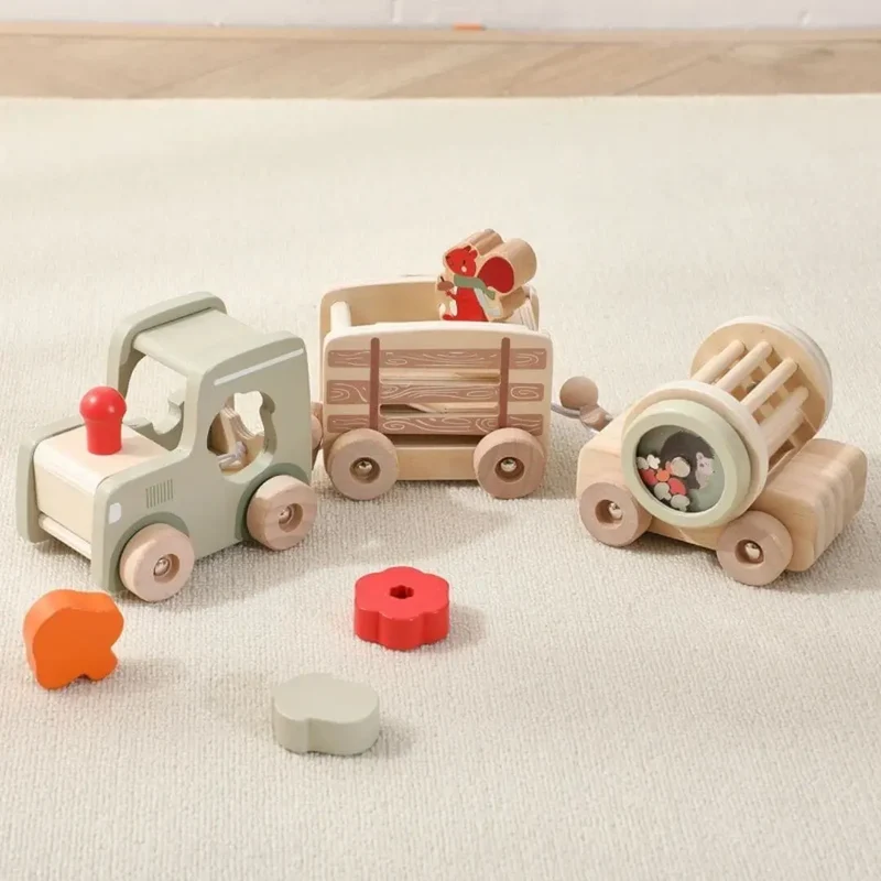 Train en Bois Animalier Montessori - Wooden Train Toy™