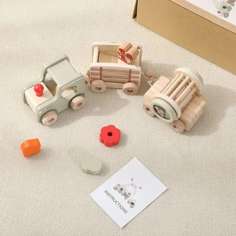 Train en Bois Animalier Montessori - Wooden Train Toy™