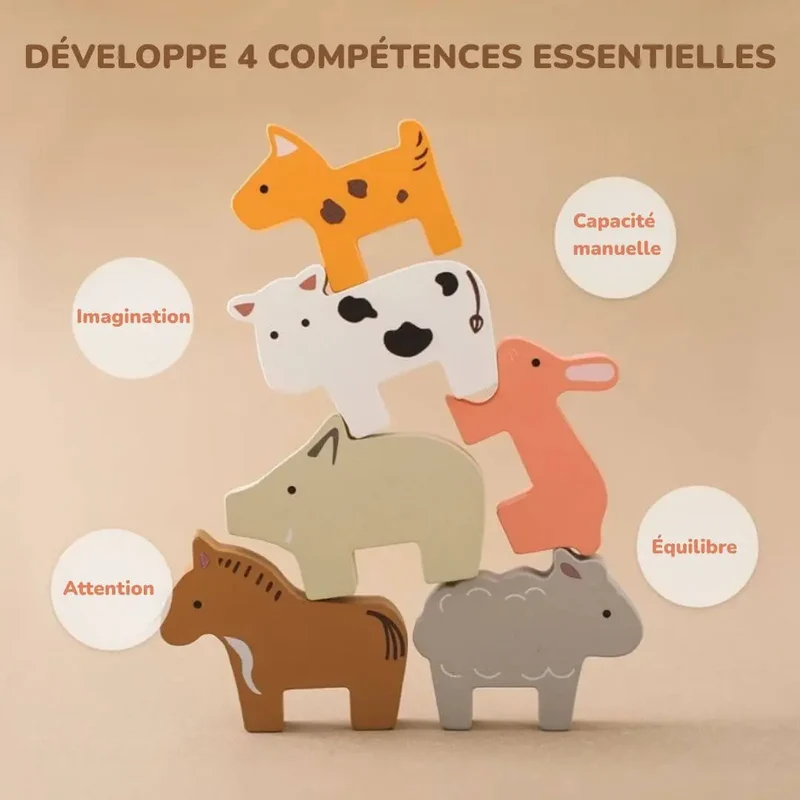 Train en Bois avec Animaux à Trier – FarmTrain™