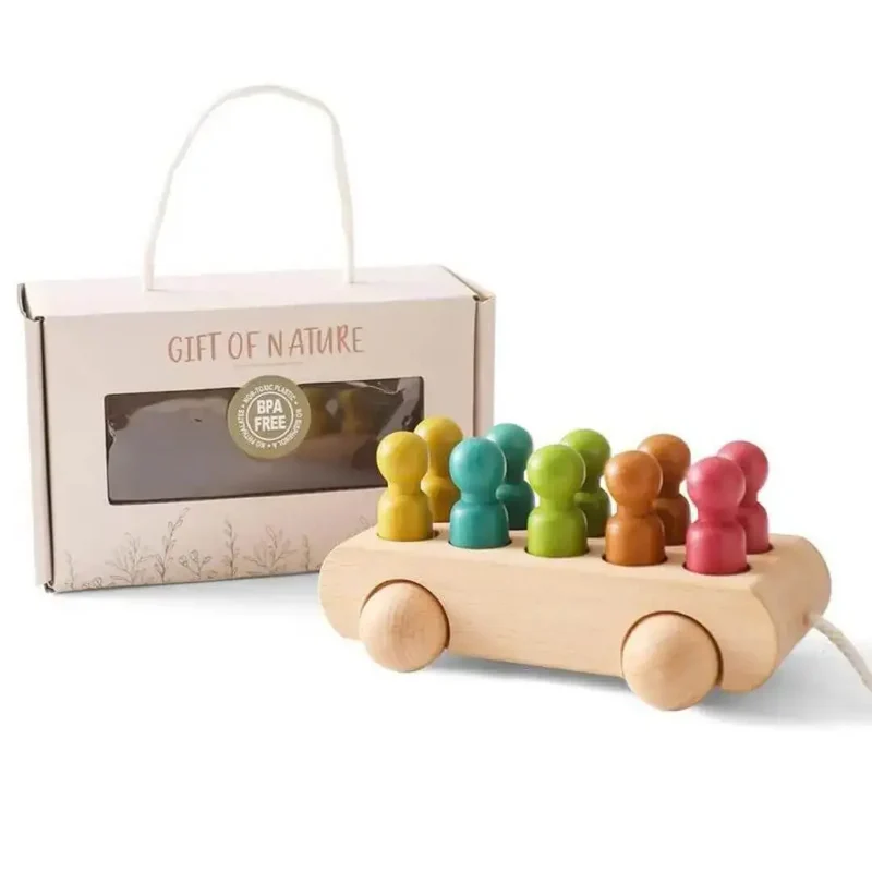 Voiture en Bois Montessori Figurines – MiniPeople™