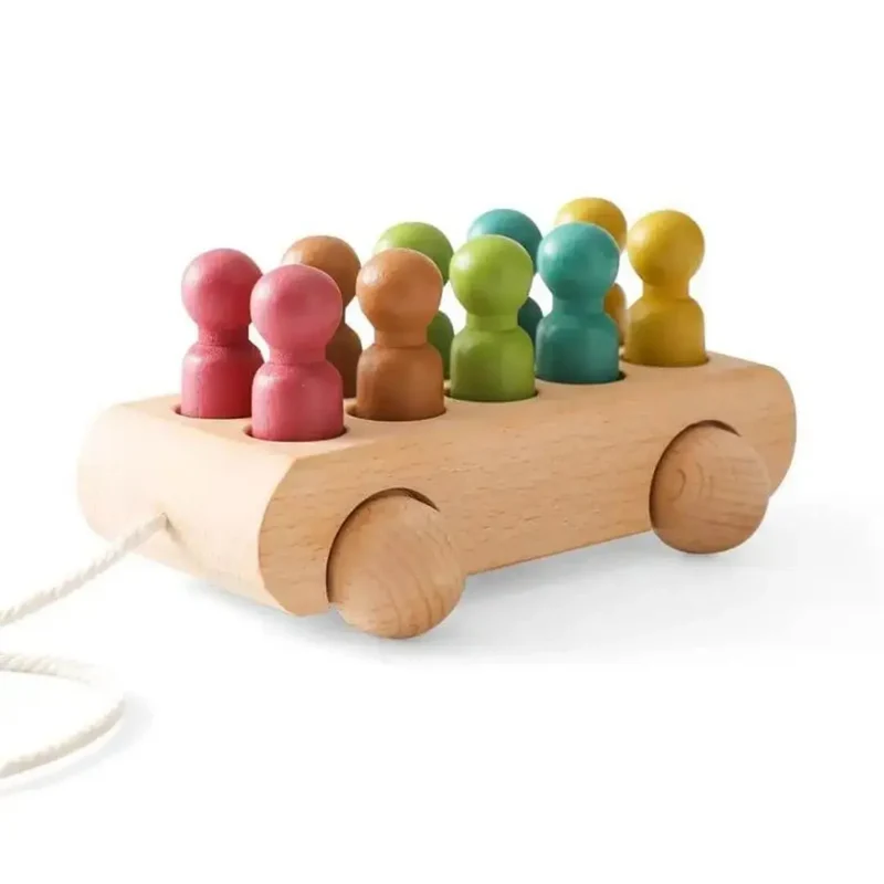 Voiture en Bois Montessori Figurines – MiniPeople™