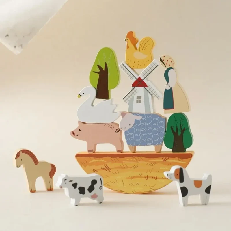 Jouet en Bois Bébé Ferme – BalanceFarm™