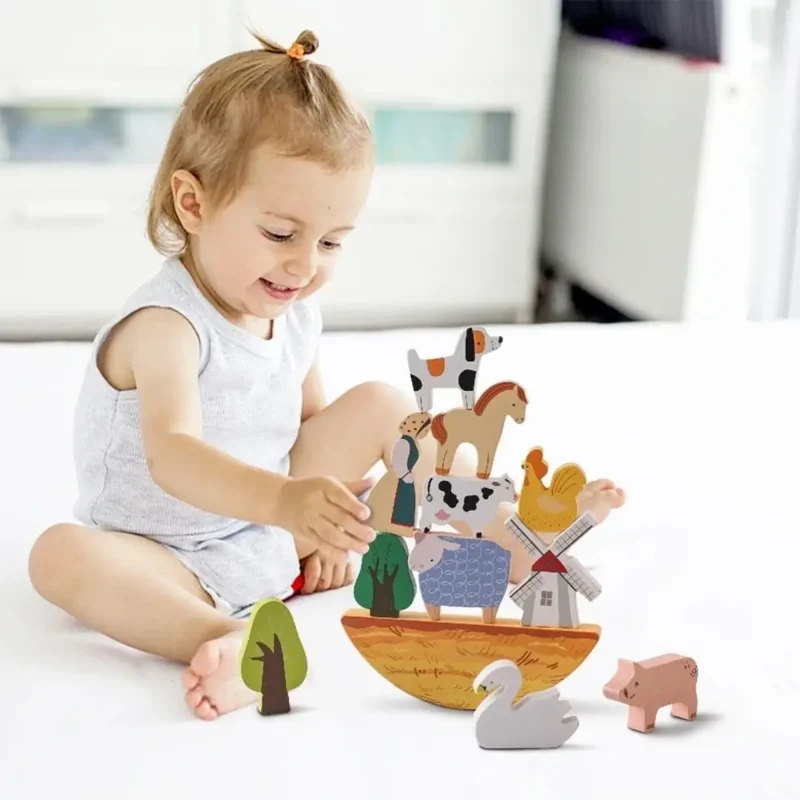 Jouet en Bois Bébé Ferme – BalanceFarm™