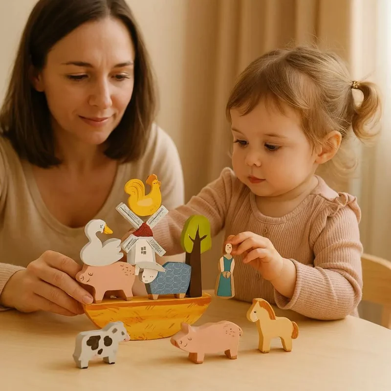 Jouet en Bois Bébé Ferme – BalanceFarm™