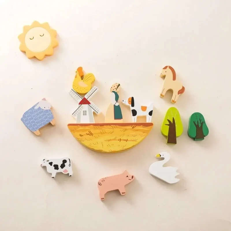 Jouet en Bois Bébé Ferme – BalanceFarm™