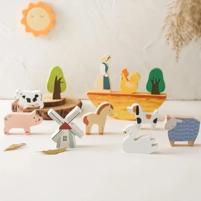 Jouet en Bois Bébé Ferme – BalanceFarm™