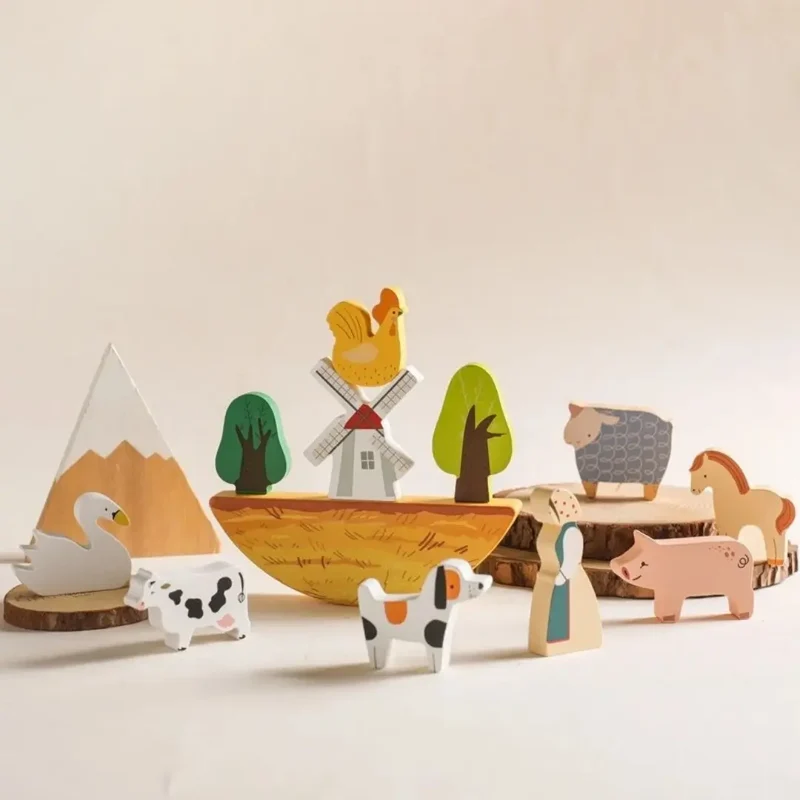 Jouet en Bois Bébé Ferme – BalanceFarm™