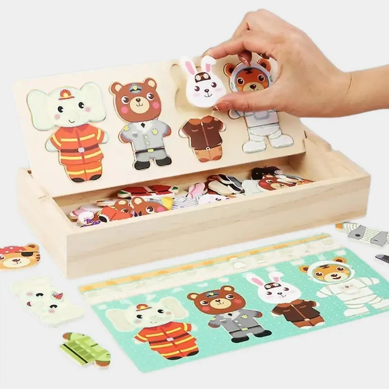 Puzzle en Bois Enfant Montessori – FunZoo™