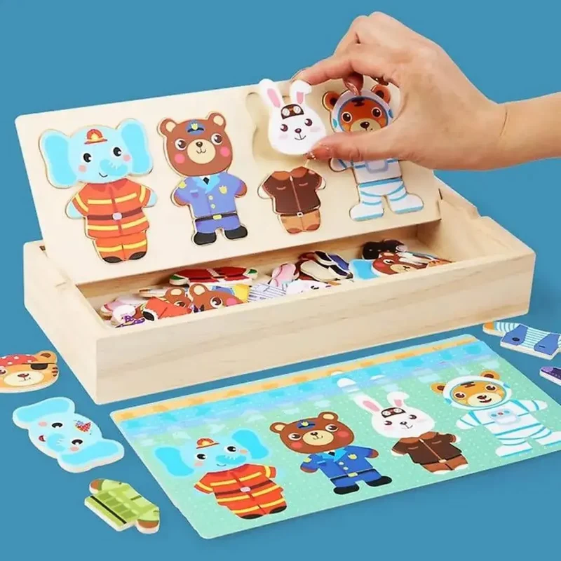 Puzzle en Bois Enfant Montessori – FunZoo™