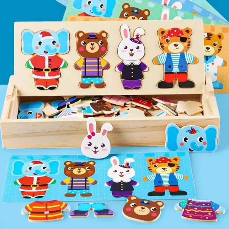 Puzzle en Bois Enfant Montessori – FunZoo™