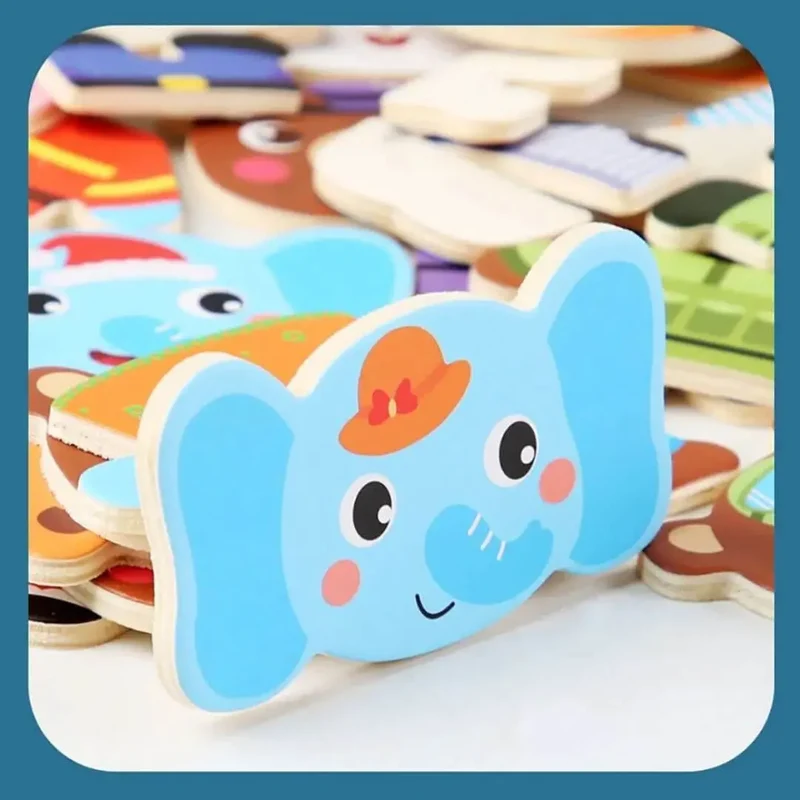 Puzzle en Bois Enfant Montessori – FunZoo™