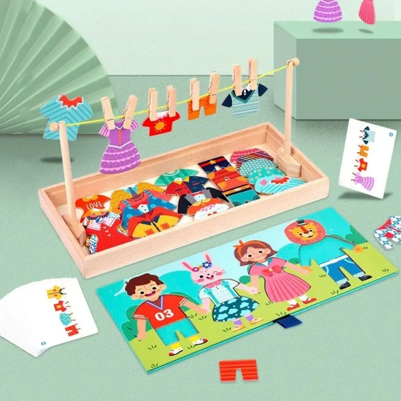 Puzzle pour Enfant d’Habillage en Bois – Cool Clothes™