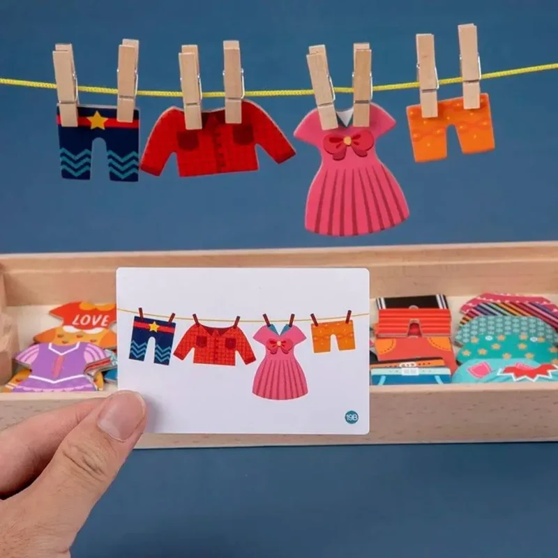 Puzzle pour Enfant d’Habillage en Bois – Cool Clothes™