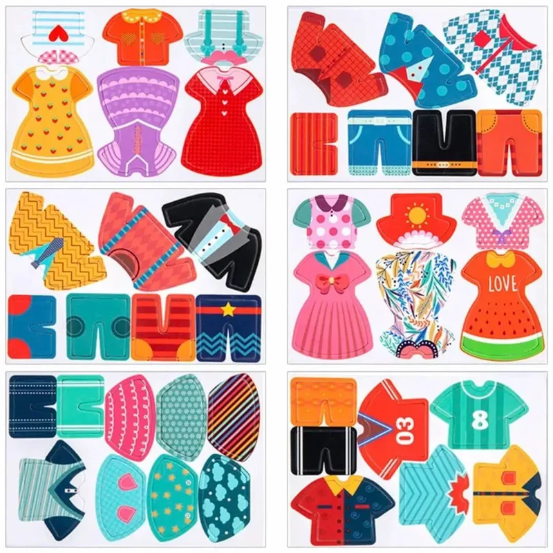 Puzzle pour Enfant d’Habillage en Bois – Cool Clothes™