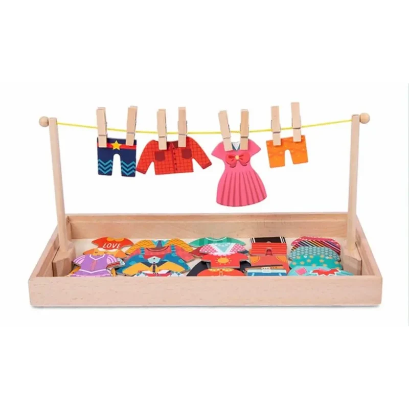 Puzzle pour Enfant d’Habillage en Bois – Cool Clothes™