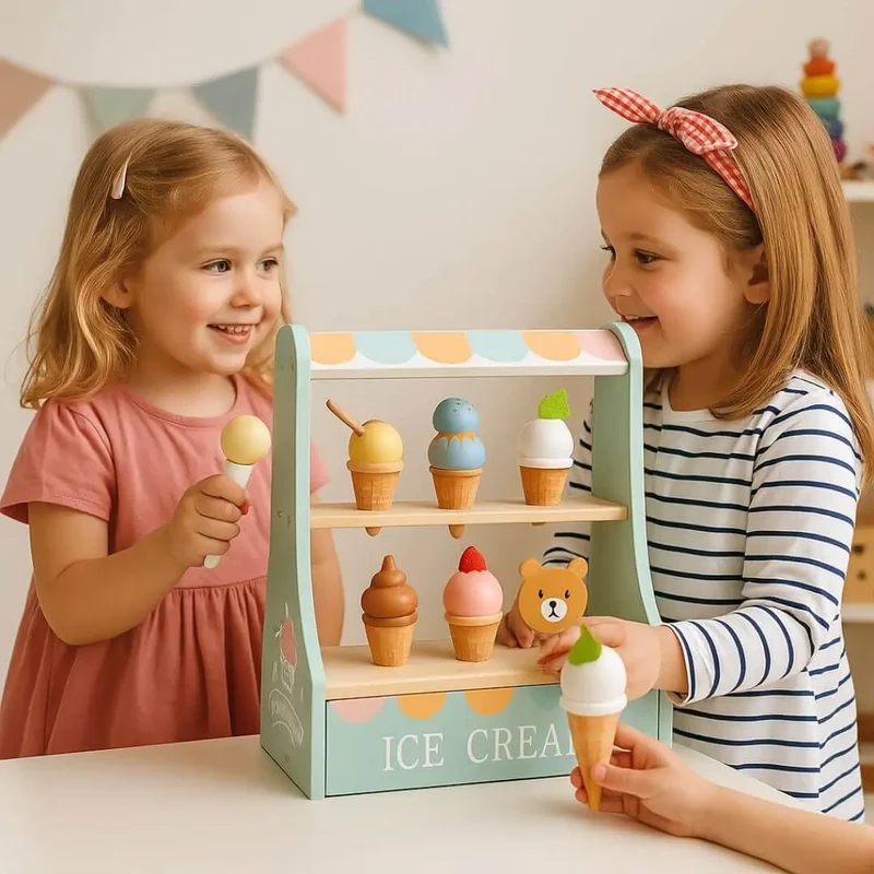 Dinette en bois – Ensemble Comptoir de Crème Glacée WOUG™