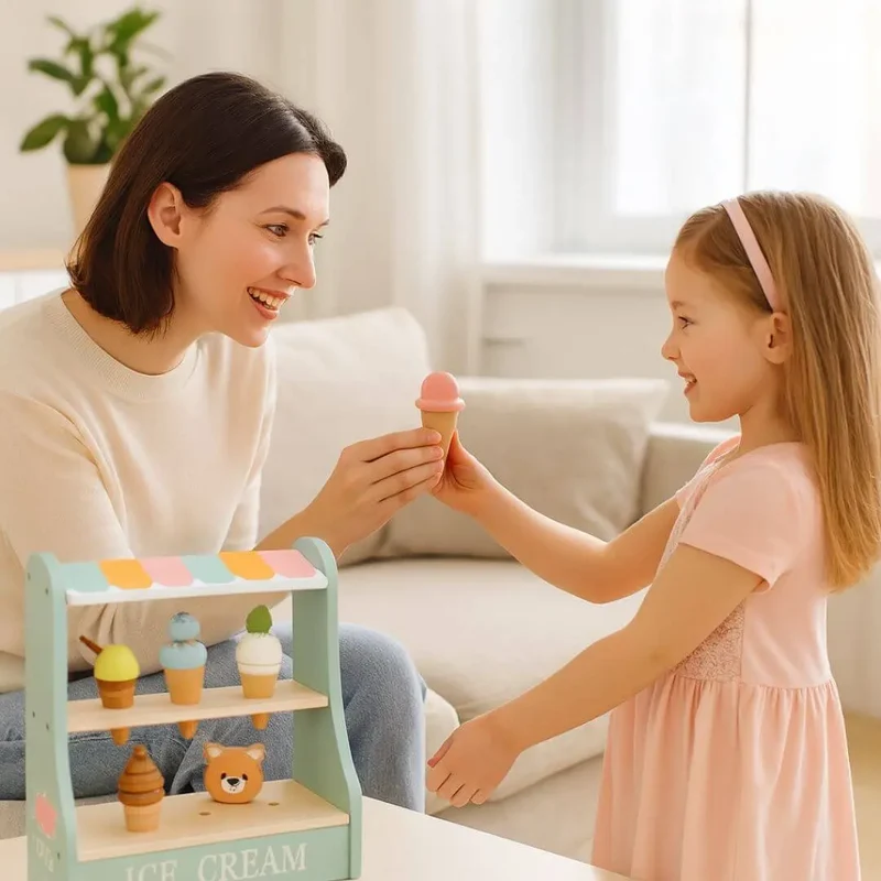 Dinette en bois – Ensemble Comptoir de Crème Glacée WOUG™