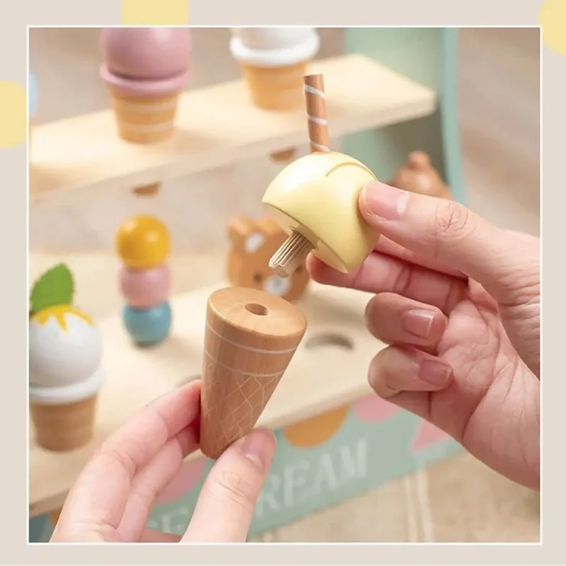 Dinette en bois – Ensemble Comptoir de Crème Glacée WOUG™