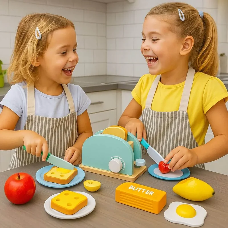 Jouet Cuisine en Bois – Grille-Pain Éducatif ToastyPlay™