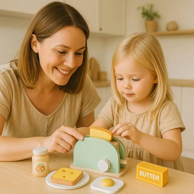 Jouet Cuisine en Bois – Grille-Pain Éducatif ToastyPlay™