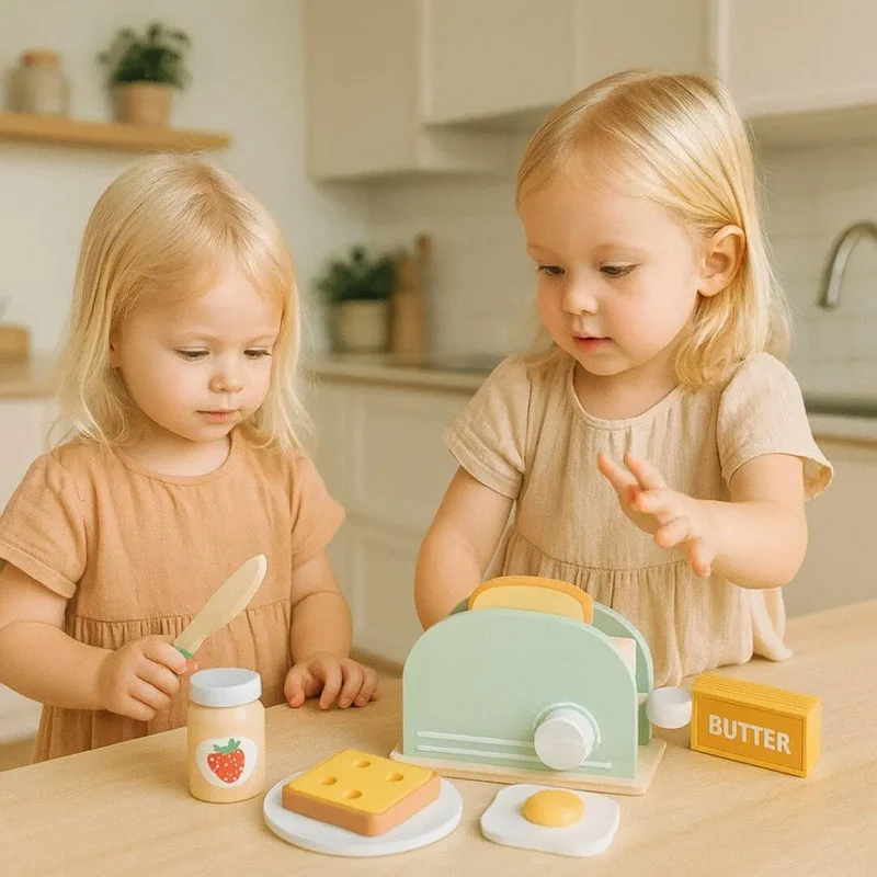 Jouet Cuisine en Bois – Grille-Pain Éducatif ToastyPlay™