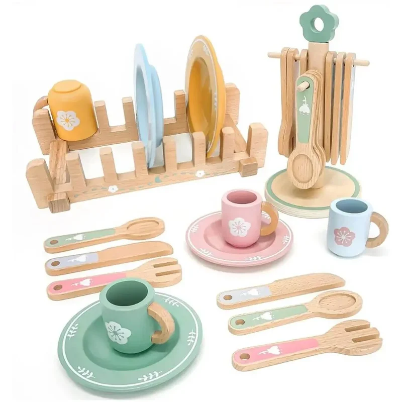 Service de Vaisselle en Bois pour Enfant – SweetDishes™