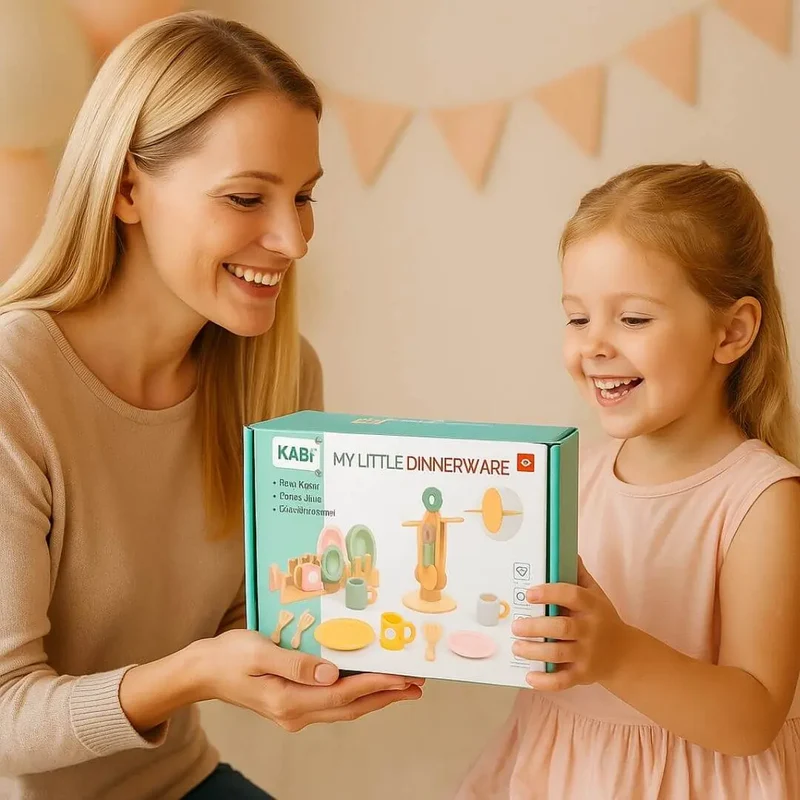 Service de Vaisselle en Bois pour Enfant – SweetDishes™