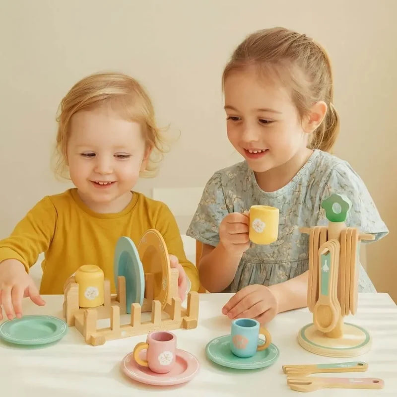 Service de Vaisselle en Bois pour Enfant – SweetDishes™