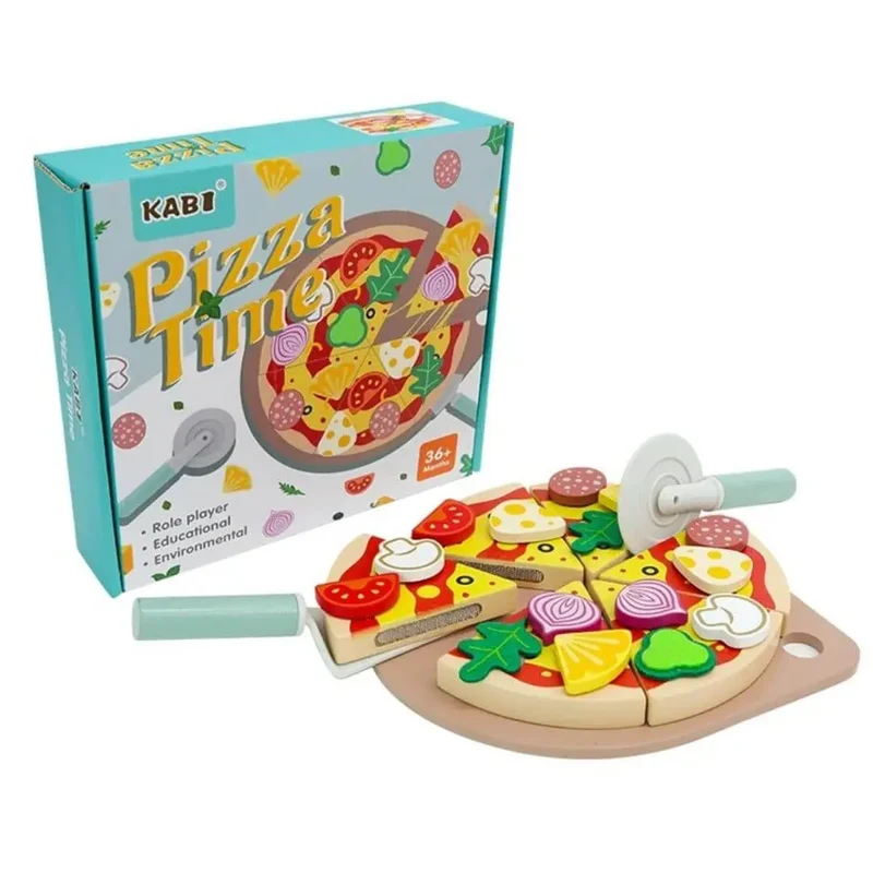 Pizza en Bois Jouet à Garnir – PizzaPlay™