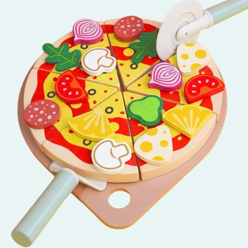 Pizza en Bois Jouet à Garnir – PizzaPlay™