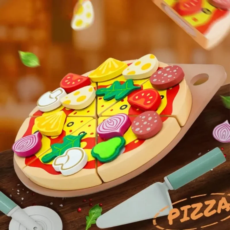 Pizza en Bois Jouet à Garnir – PizzaPlay™