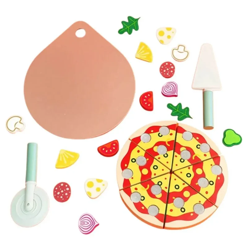 Pizza en Bois Jouet à Garnir – PizzaPlay™