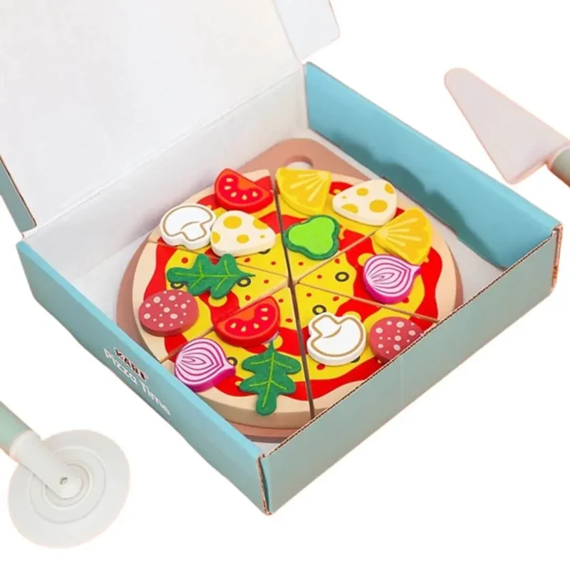 Pizza en Bois Jouet à Garnir – PizzaPlay™