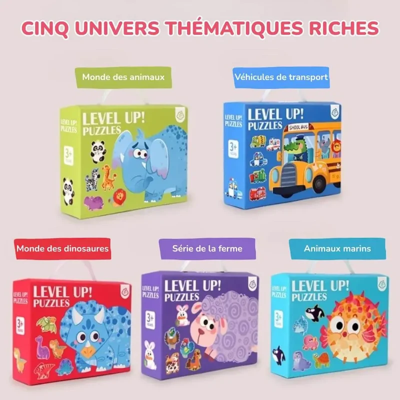 Puzzle Bébé Éducatif 6-en-1 – LevelUp™ Box