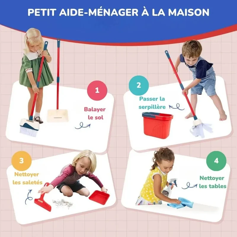 Jeu d’imitation ménage enfant – CleanTime™