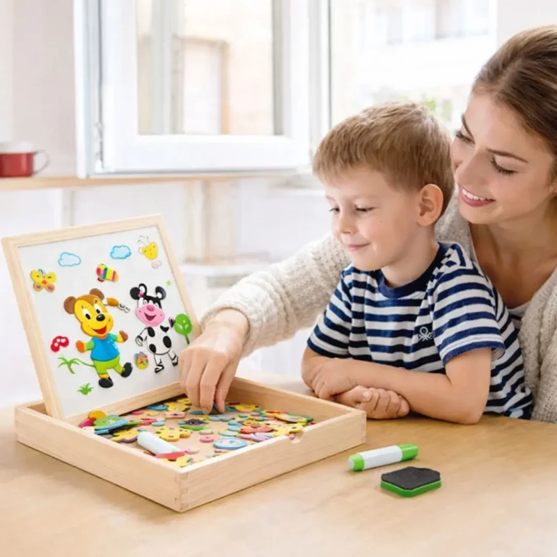 Puzzle Magnétique Double Face – CréaMagnet™