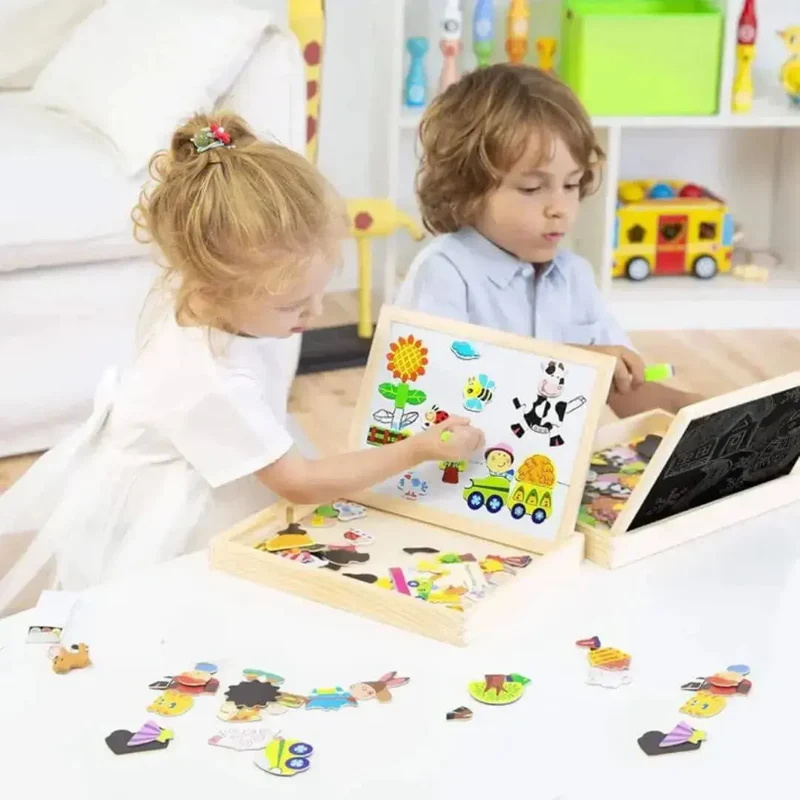 Puzzle Magnétique Double Face – CréaMagnet™