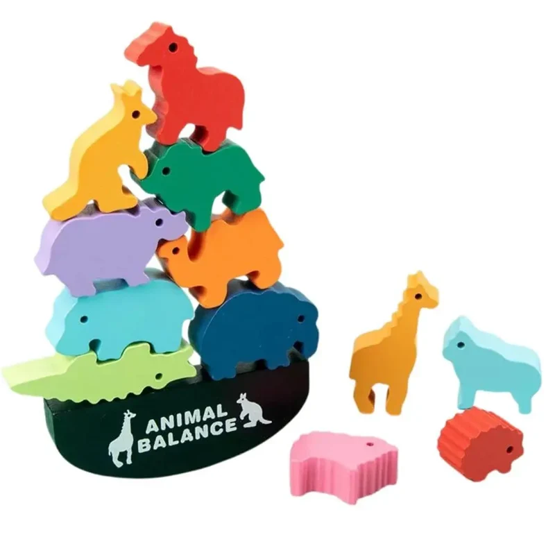 Jouet en Bois Équilibre Bébé – BalanceZoo™