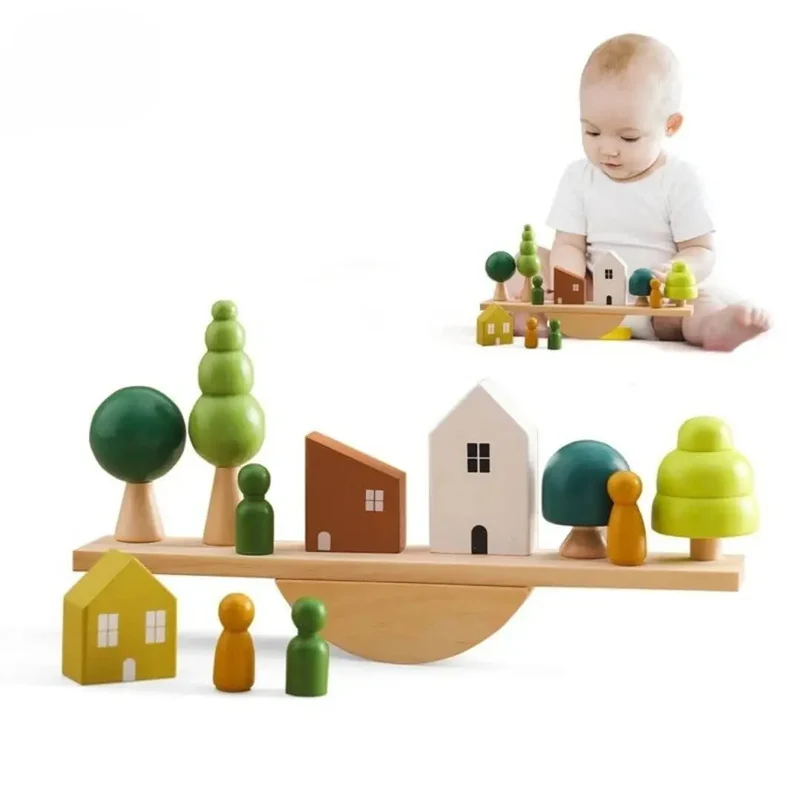 Jouet en Bois Bébé Équilibre – BalanceHouse™
