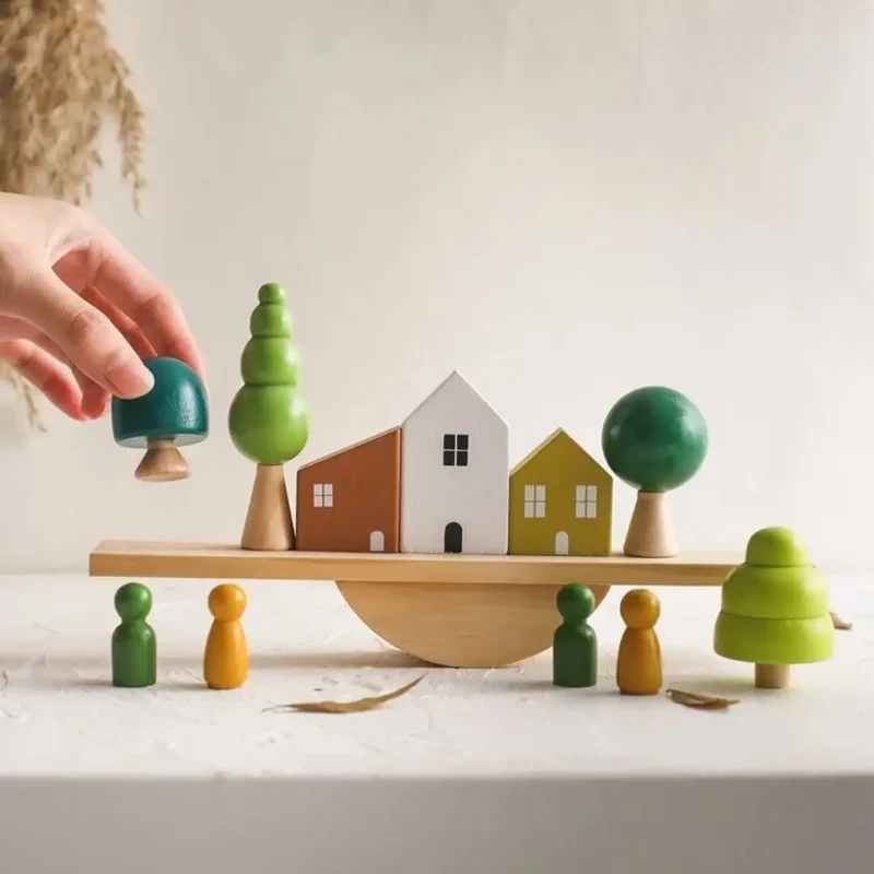 Jouet en Bois Bébé Équilibre – BalanceHouse™