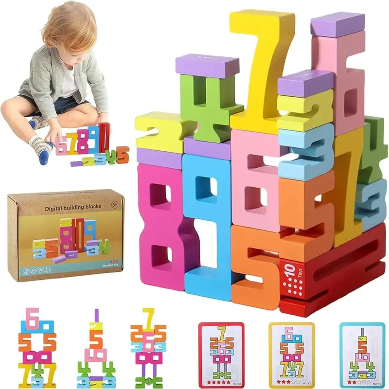 Jeu de Construction en Bois Montessori – Building Blocks™