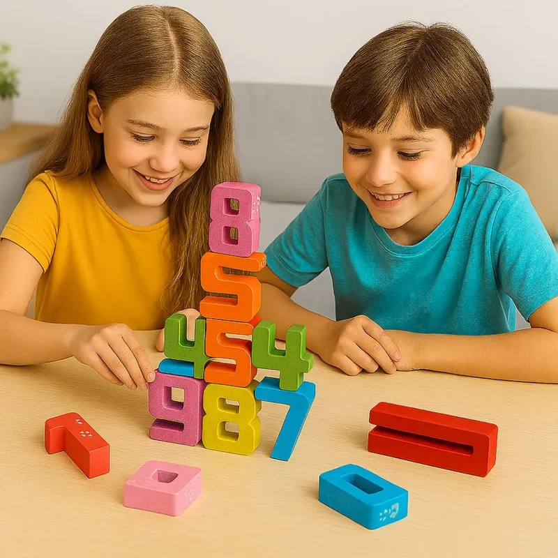 Jeu de Construction en Bois Montessori – Building Blocks™