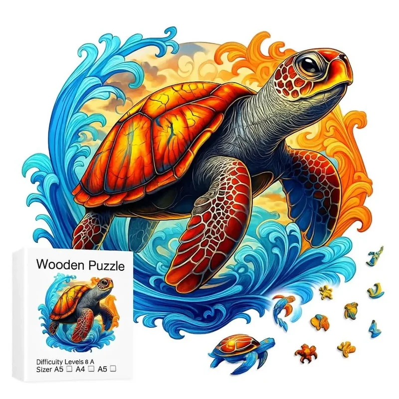 Puzzle en Bois Tortue – SeaTurtle™