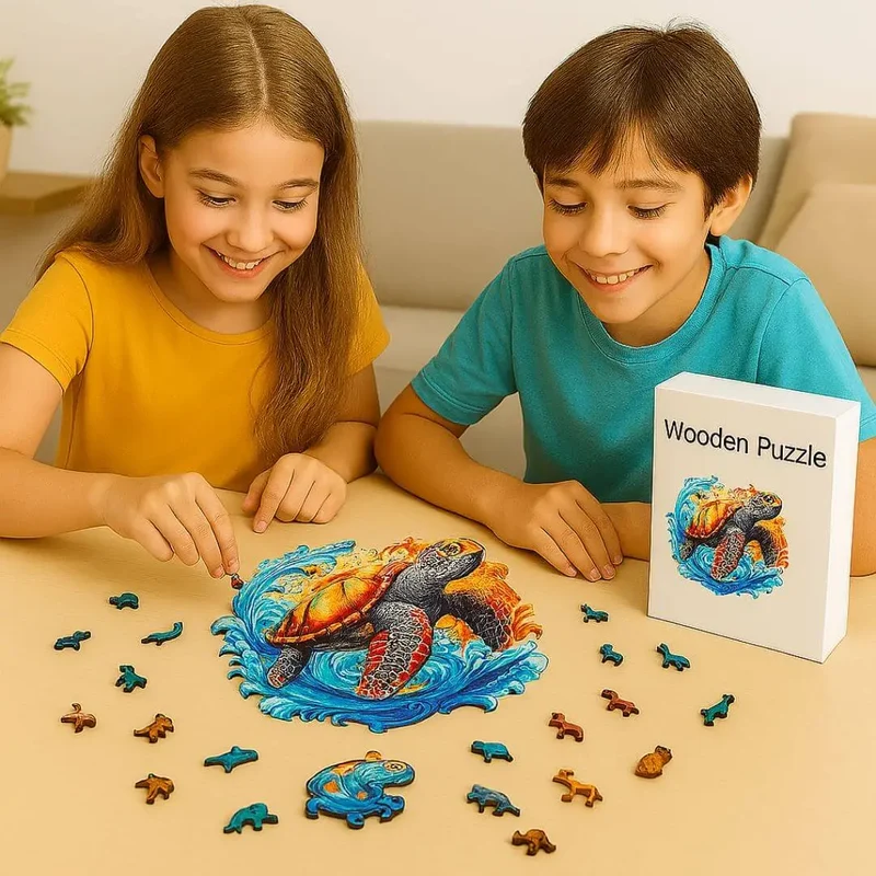 Puzzle en Bois Tortue – SeaTurtle™