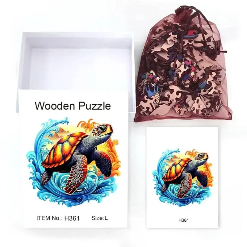 Puzzle en Bois Tortue – SeaTurtle™