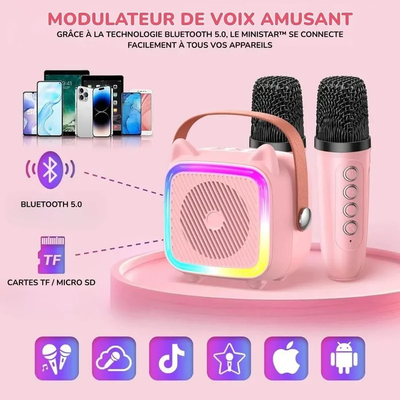 Karaoké Enfant Portable avec Microphone – MiniStar™
