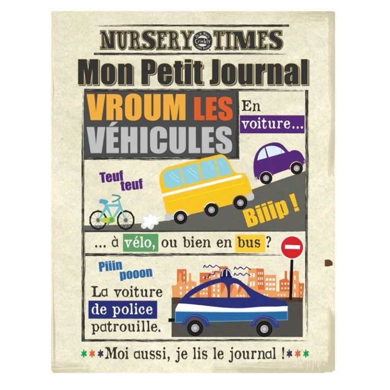Livre "Mon journal en tissus Les véhicules"