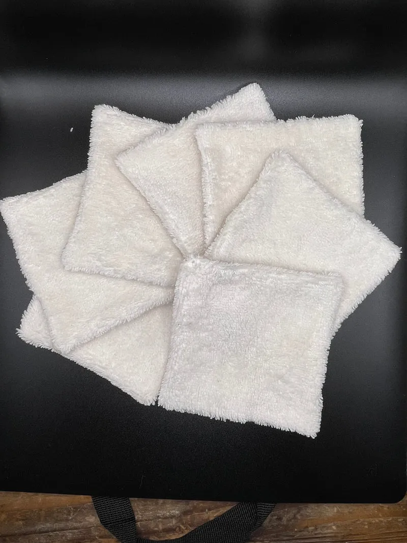 Lot de lingettes lavables belle rose