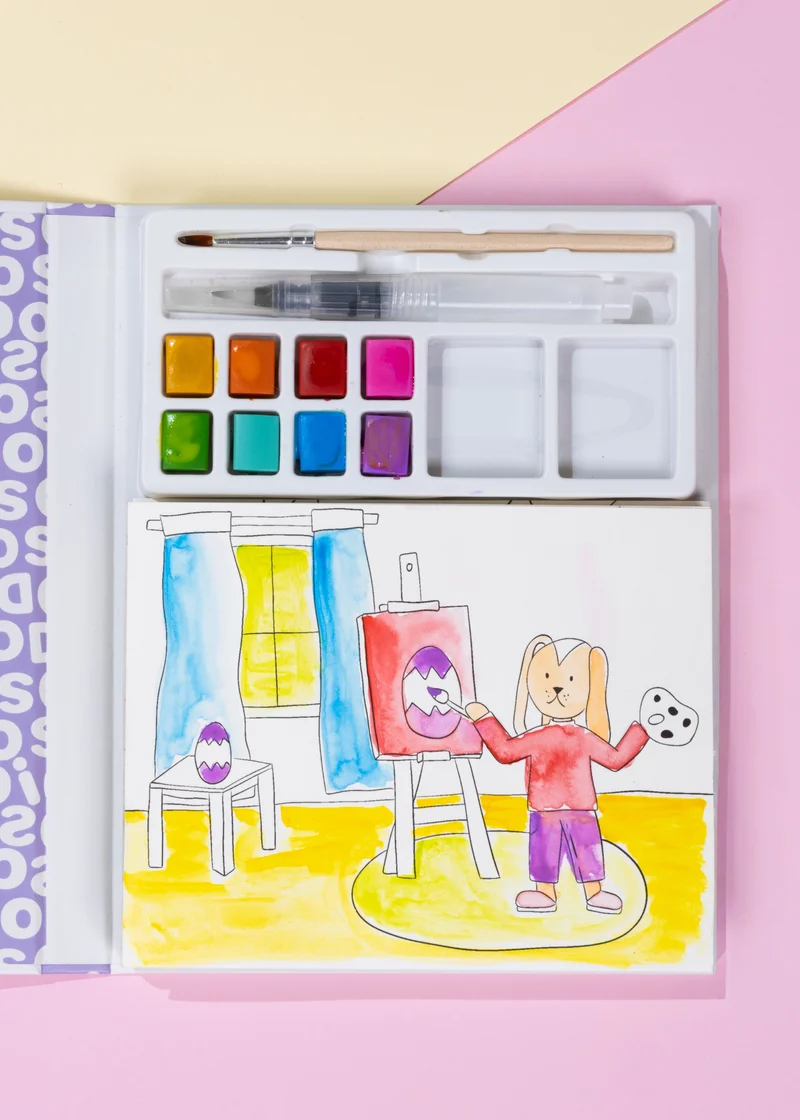 Watercolor Garden Party Painting Book - 30 pages