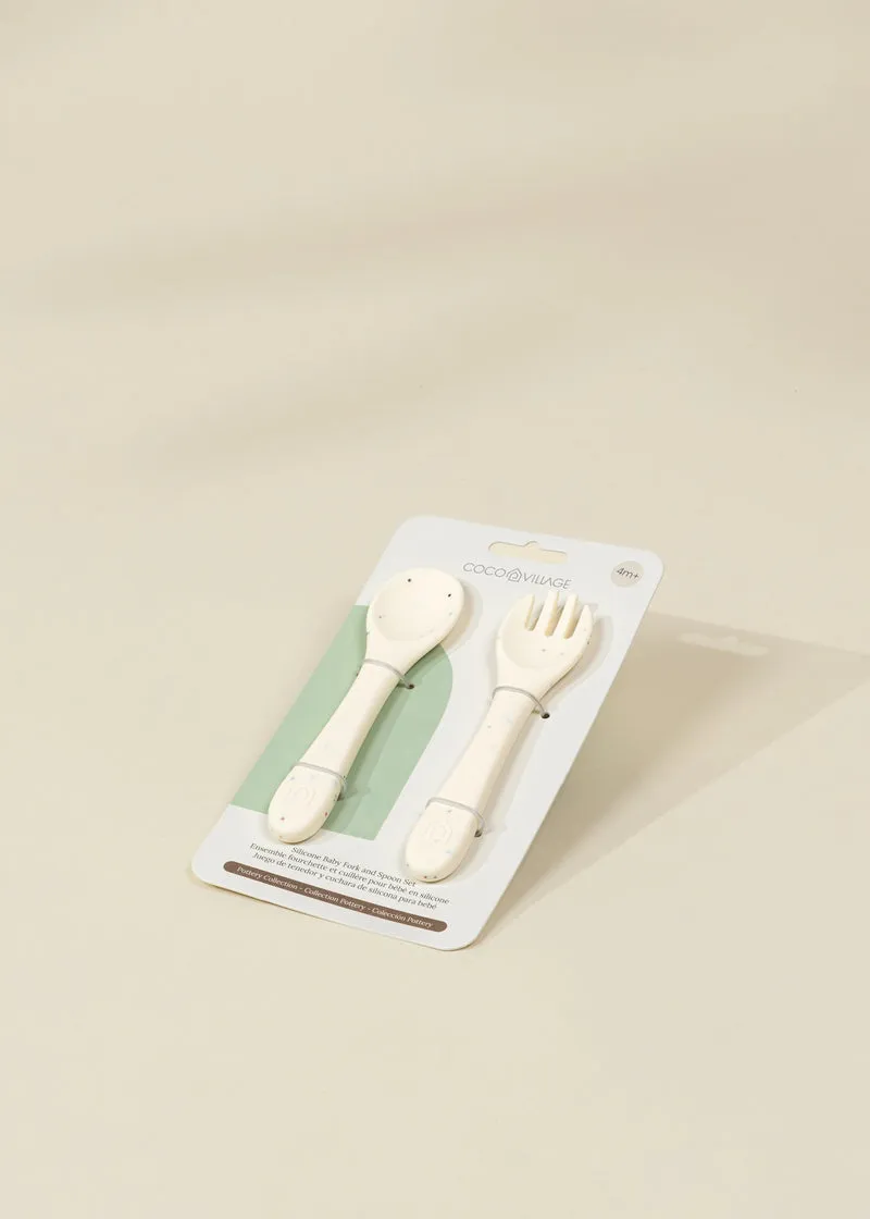 Silicone Baby Fork&Spoon–Pottery Collection